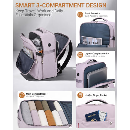 BPK2524L - Kono 32L Upgraded Large Cabin Backpack for 17.3 Inch Laptop