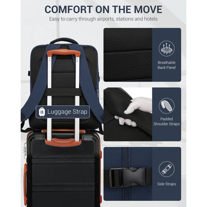 BPK2524L - Kono 32L Upgraded Large Cabin Backpack for 17.3 Inch Laptop