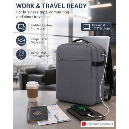 BPK2524L - Kono 32L Upgraded Large Cabin Backpack for 17.3 Inch Laptop