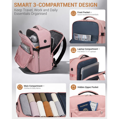 BPK2524L - Kono 32L Upgraded Large Cabin Backpack for 17.3 Inch Laptop