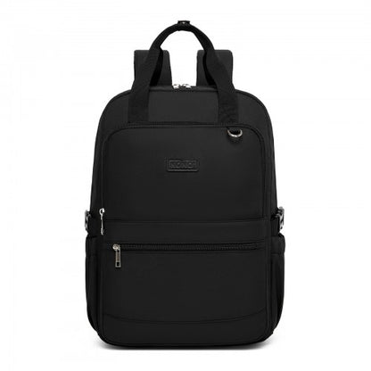 Kono BPK2527 black laptop backpack – side view