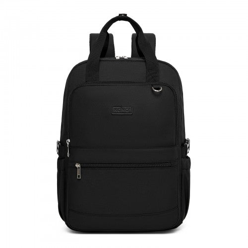 Kono BPK2527 black laptop backpack – side view