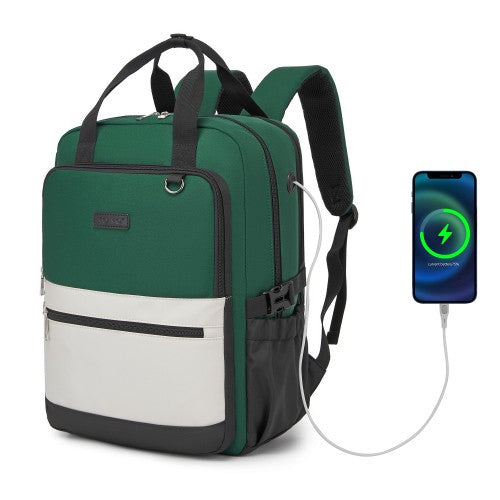 Kono BPK2527 black laptop backpack – side view