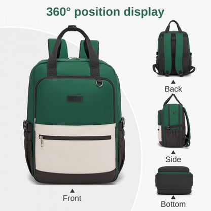 Kono BPK2527 black laptop backpack – front view