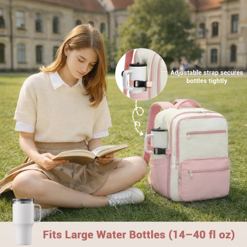 BPK2529 - Kono Compact 15.6" Laptop Travel Backpack - 40x30x20cm, Fits Under Seat Storage, with Trolley Sleeve