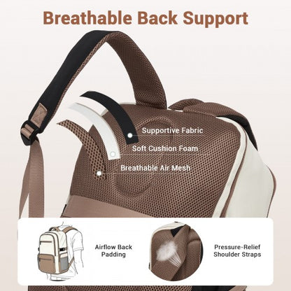 BPK2529 - Kono Compact 15.6" Laptop Travel Backpack - 40x30x20cm, Fits Under Seat Storage, with Trolley Sleeve