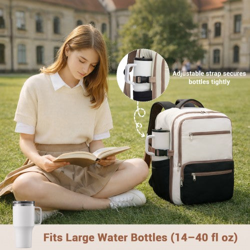 BPK2529 - Kono Compact 15.6" Laptop Travel Backpack - 40x30x20cm, Fits Under Seat Storage, with Trolley Sleeve