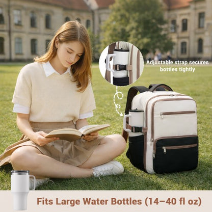 BPK2529 - Kono Compact 15.6" Laptop Travel Backpack - 40x30x20cm, Fits Under Seat Storage, with Trolley Sleeve