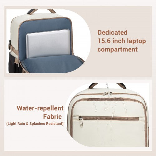 BPK2529 - Kono Compact 15.6" Laptop Travel Backpack - 40x30x20cm, Fits Under Seat Storage, with Trolley Sleeve