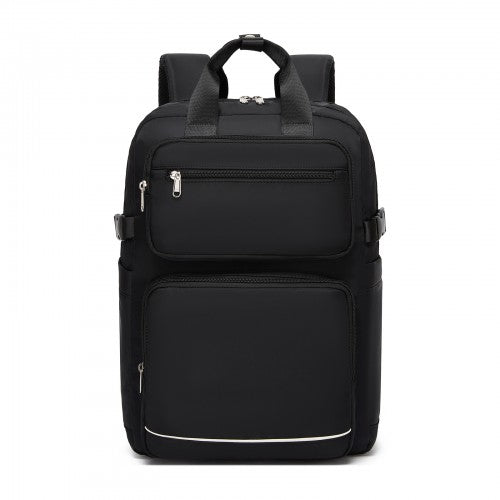 Kono BPK2530 black laptop backpack – side view