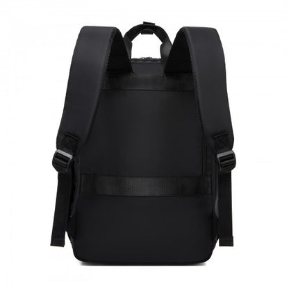 Kono BPK2530 black laptop backpack – detail view 4
