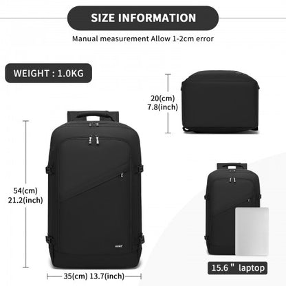 BPK2531L - Kono Multi-purpose Business Large Backpack–Fits 15.6" Laptop, Ideal for Work, Travel & Daily Commute