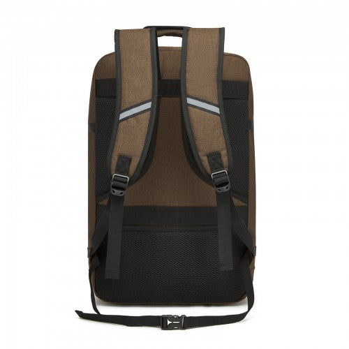 BPK2531L - Kono Multi-purpose Business Large Backpack–Fits 15.6" Laptop, Ideal for Work, Travel & Daily Commute - Brown