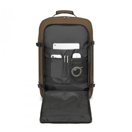 BPK2531L - Kono Multi-purpose Business Large Backpack–Fits 15.6" Laptop, Ideal for Work, Travel & Daily Commute - Brown