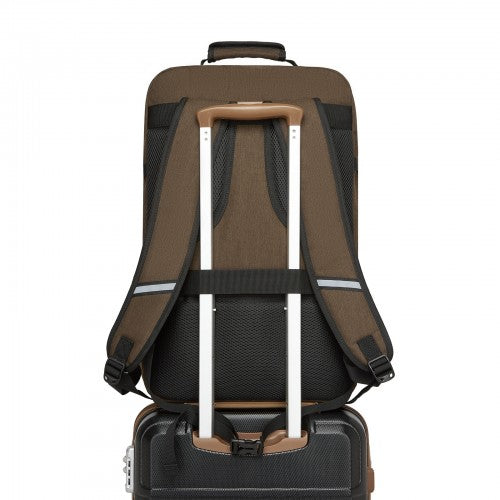 BPK2531L - Kono Multi-purpose Business Large Backpack–Fits 15.6" Laptop, Ideal for Work, Travel & Daily Commute - Brown