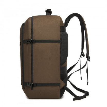 BPK2531L - Kono Multi-purpose Business Large Backpack–Fits 15.6" Laptop, Ideal for Work, Travel & Daily Commute - Brown