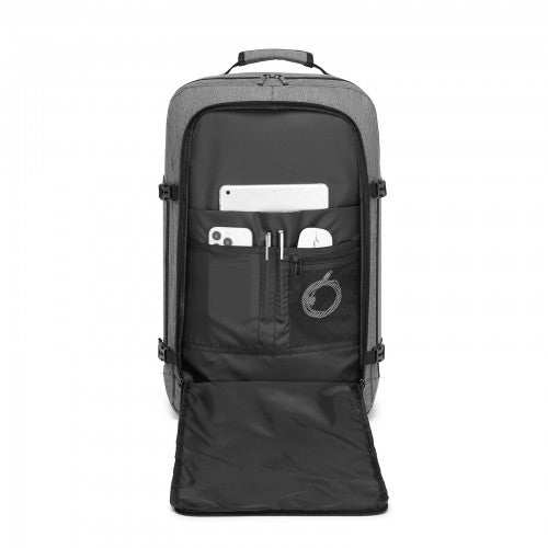 BPK2531L - Kono Multi-purpose Business Large Backpack–Fits 15.6" Laptop, Ideal for Work, Travel & Daily Commute - Grey