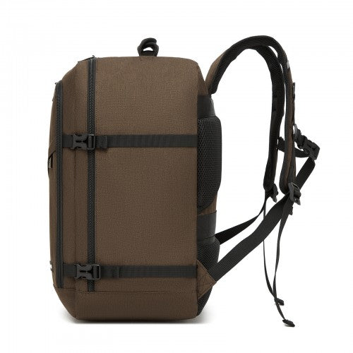 Kono BPK2531M brown backpack – rear view
