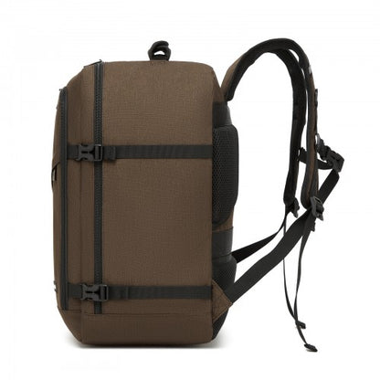 Kono BPK2531M brown backpack – rear view