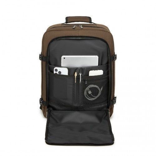 Kono BPK2531M brown backpack – detail view 9