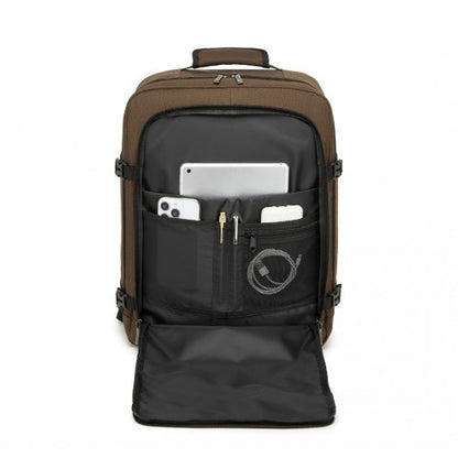 Kono BPK2531M brown backpack – detail view 9