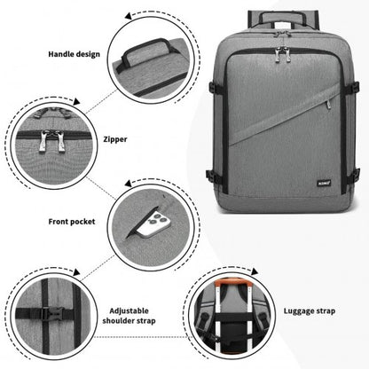 Kono BPK2531M grey backpack – detail view 5