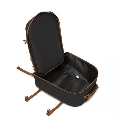 BPK2531S - Kono Multi-purpose Business Carry-On Backpack–Fits 15.6" Laptop, Ideal for Work, Travel & Daily Commute - Black and Brown