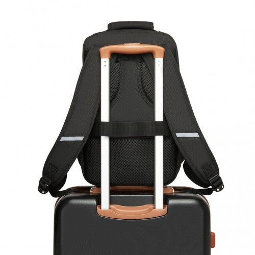 BPK2531S - Kono Multi-purpose Business Carry-On Backpack–Fits 15.6" Laptop, Ideal for Work, Travel & Daily Commute - Black