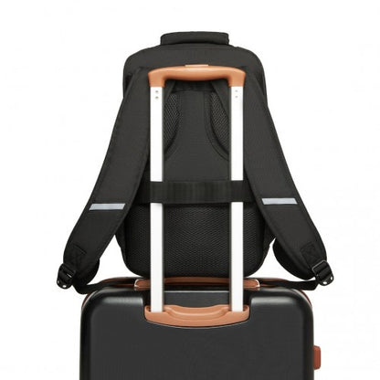 BPK2531S - Kono Multi-purpose Business Carry-On Backpack–Fits 15.6" Laptop, Ideal for Work, Travel & Daily Commute - Black