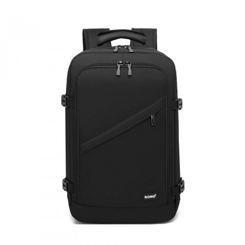 BPK2531S - Kono Multi-purpose Business Carry-On Backpack–Fits 15.6" Laptop, Ideal for Work, Travel & Daily Commute - Black