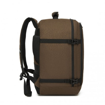 BPK2531S - Kono Multi-purpose Business Carry-On Backpack–Fits 15.6" Laptop, Ideal for Work, Travel & Daily Commute - Brown