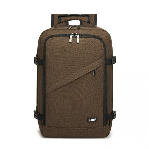 BPK2531S - Kono Multi-purpose Business Carry-On Backpack–Fits 15.6" Laptop, Ideal for Work, Travel & Daily Commute - Brown