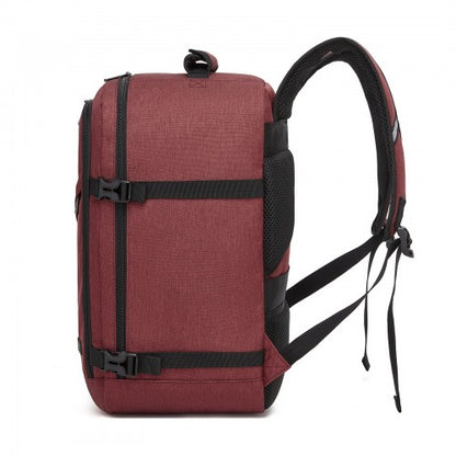BPK2531S - Kono Multi-purpose Business Carry-On Backpack–Fits 15.6" Laptop, Ideal for Work, Travel & Daily Commute - Burgundy