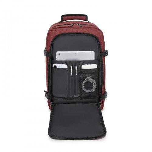 BPK2531S - Kono Multi-purpose Business Carry-On Backpack–Fits 15.6" Laptop, Ideal for Work, Travel & Daily Commute - Burgundy