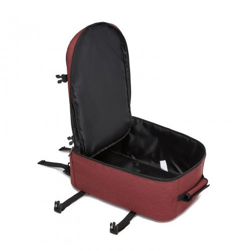 BPK2531S - Kono Multi-purpose Business Carry-On Backpack–Fits 15.6" Laptop, Ideal for Work, Travel & Daily Commute - Burgundy