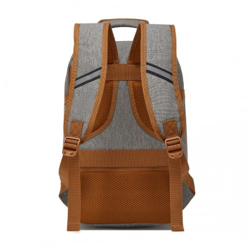 Kono BPK2531S grey and brown backpack – detail view 4
