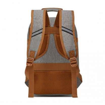 Kono BPK2531S grey and brown backpack – detail view 4