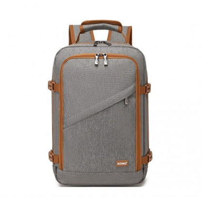 Kono BPK2531S grey and brown backpack – side view