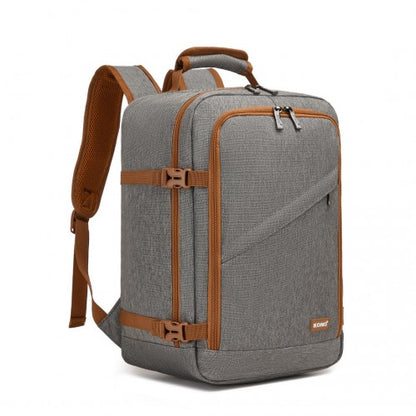 Kono BPK2531S grey and brown backpack – front view