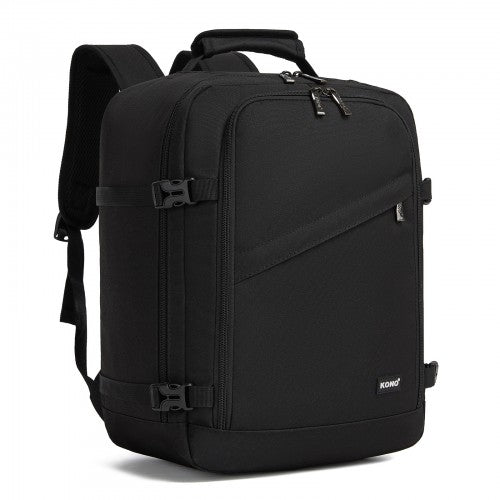 Kono BPK2551 30×20×40 cm black cabin backpack – front view