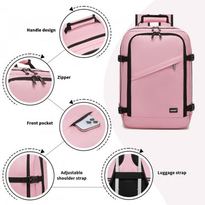 BPK2551 - Kono Flexible Cabin Backpack 30×20×40-Fits 15.6" Laptop, Clamshell Access-Great for Holidays, Work Trips & Commuting