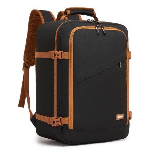 BPK2551 - Kono Flexible Cabin Backpack 30×20×40-Fits 15.6" Laptop, Clamshell Access-Great for Holidays, Work Trips & Commuting