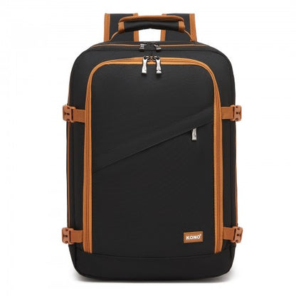 BPK2551 - Kono Flexible Cabin Backpack 30×20×40-Fits 15.6" Laptop, Clamshell Access-Great for Holidays, Work Trips & Commuting