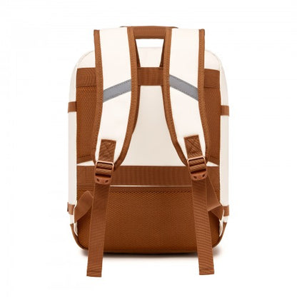 Kono BPK2565 40×30×20 cm beige and brown cabin backpack – detail view 4