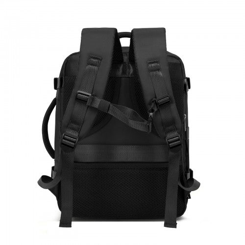 Kono BPK2601 40×20×30 cm black travel backpack – detail view 4