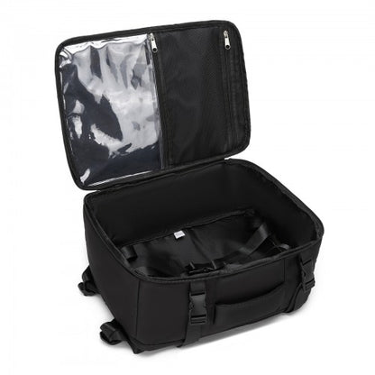 Kono BPK2601 40×20×30 cm black travel backpack – detail view 9