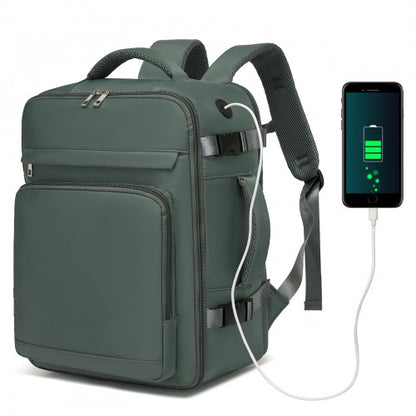 Kono BPK2601 40×20×30 cm green travel backpack – front view