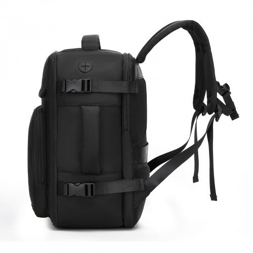 Kono BPK2601 40×20×30 cm black travel backpack – rear view