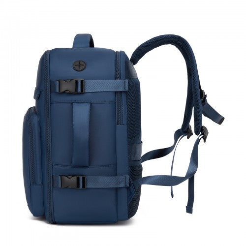Kono BPK2601 40×20×30 cm navy travel backpack – rear view