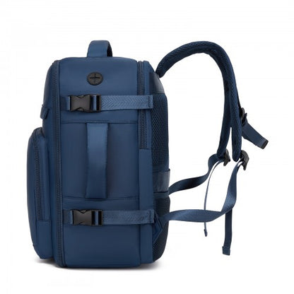 Kono BPK2601 40×20×30 cm navy travel backpack – rear view